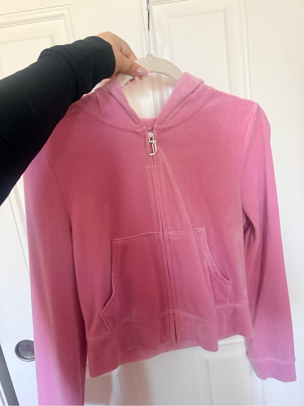 Juicy Couture Pink Velour Zip Hoodie Jacket